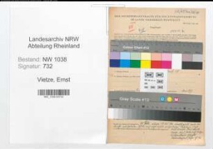 Entnazifizierung Ernst Vietze , geb. 03.03.1904 (Beamter)