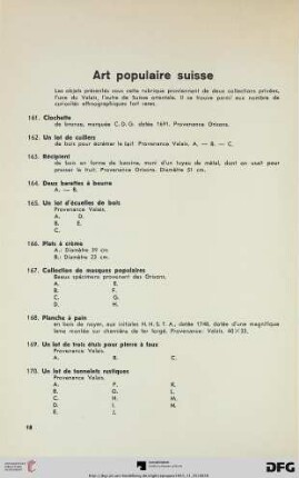 Art populaire suisse (Nr. 161-259h)