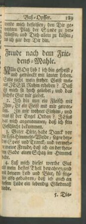 Freude nach dem Friedens-Mahle