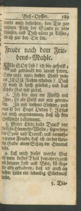 Freude nach dem Friedens-Mahle