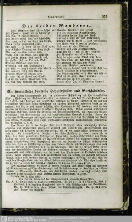 An sämmtlliche deutsche Schriftsteller und Buchhändler