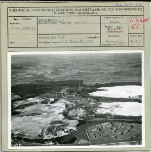 Mechernich, Bergbau: Tagebau Bachrevier von Nordwesten