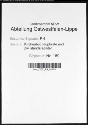 Kirchenbuchduplikat der evangelischen Gemeinde Lünern (GHT 1850-1859, GHT 1863-1869). (Gemeinde: Lünern, evangelische Gemeinde)