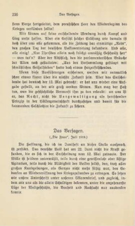 Das Versagen
