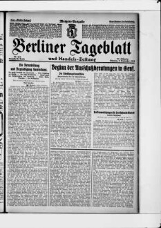 Berliner Tageblatt und Handels-Zeitung, Morgen-Ausgabe