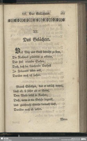 XII. Das Gelächter
