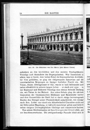 Abb. 50. Die Bibliothek von San Marco (jetzt Museo Correr)