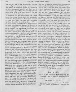 Bischoff, G. W.: Handbuch der botanischen Terminologie und Systemkunde. Bd. 1-3. Nürnberg: Schrag 1833-44 (Beschluss von Nr. 258)