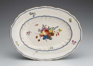 Schale mit Früchte- und Blumendekor