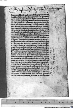 Bulla "Finem litibus". Rom, 1488.01.13.