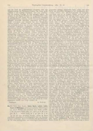 627-629 [Rezension] Rade, Paul Martin, Doktor Martin Luthers Leben, Thaten und Meinungen, auf Grund reichlicher Mitteilungen aus seinen Briefen und Schriften dem Volke erzählt. 2. Bd