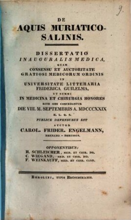 De aquis muriatico-salinis : Diss. inaug. med.