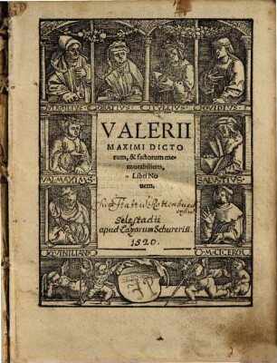 Valerii Maximi Dictorum, & factorum memorabilium, Libri Novem