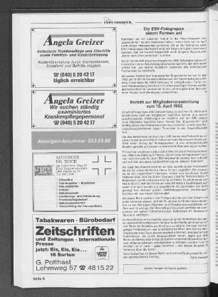 Bericht zur Mitgliederversammlung vom 13. April 1992