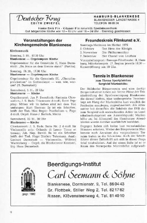 Tennis in Blankenese : zum Thema Sportplatzbau Sorgfeld/Marienhöhe