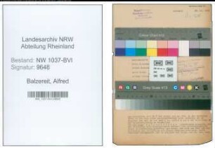 Entnazifizierung Alfred Balzereit , geb. 27.04.1894 (Angestellter)