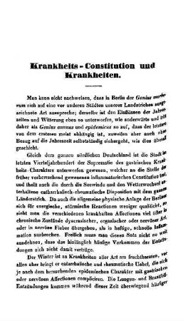 Krankheits-Constitution und Krankheiten