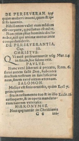 De Perseverantia. Cap. 22.