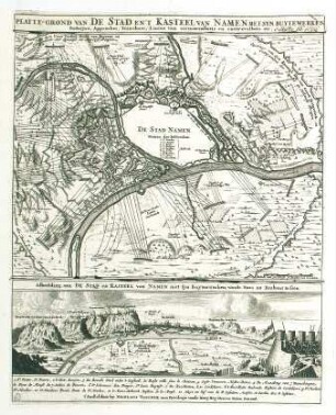 WHK 9 Reichs- und Französischer Krieg von 1688-1697 bis zum Frieden von Ryswick: Plan der Belagerung von Namur am 5. September 1695