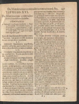 Titulus XVI. De Matrimonio contracto contra interdictum Ecclesiae