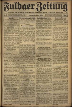 Erste Ausgabe vom Sonntag, den 19. März 1933.