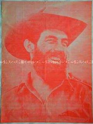 Porträt des kubanischen Revolutionärs Camillo Cienfuegos