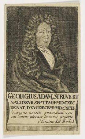 Bildnis des Georgius Adamus Struve