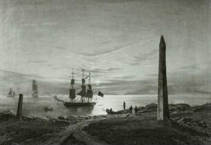 Fjordlandschaft im Mondschein : Dahl: Fjordlandschaft