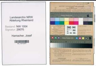 Entnazifizierung Josef Hamacher , geb. 20.08.1907 (Kraftfahrer)