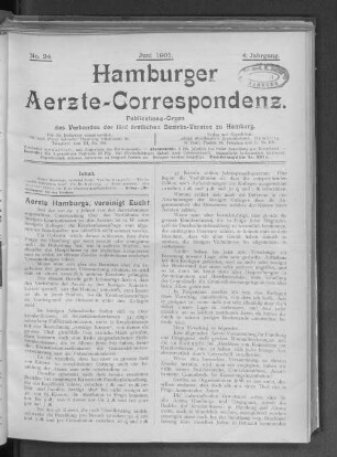 Aerzte Hamburgs, vereinigt Euch!