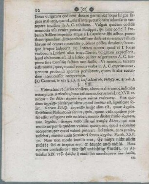 §. VIII. [Scripturæ Testimonia emphatica]