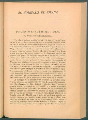 Don José de la RIva-Agüero y España
