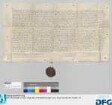 Burggraf Friedrich von Nürnberg und dessen Söhne Friedrich und Johann vertragen sich wegen der bisher zwischen ihnen und der Stadt Nürnberg schwebenden Streitigkeiten und Fehde dahin, dass im Fall einer gütlichen Richtung zwischen den Fürsten und Städten durch König Wenzel bis zum nächsten Walburgistag es bei dieser Richtung sein Verbleiben haben solle, komme aber ein solcher gütlicher Austrag bis dahin nicht zu stande, so solle vom gleichen Walburgistage an eine vollständige "Sühne und Berichtigung" zwischen ihnen und der Stadt, sowie ihren beiderseitigen Bundesverwandten angehen. - Siegler: der Aussteller Burggraf Friedrich (V.).
