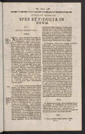 221-243, Titulus CXXXIII. Spes et Fiducia in Deum.