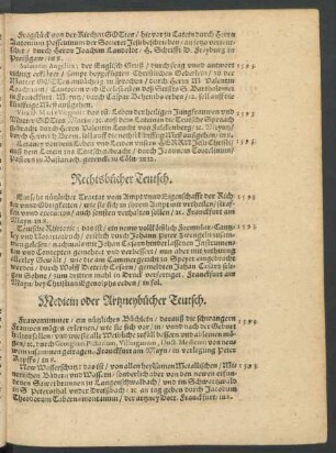 Rechtsbücher Teutsch.