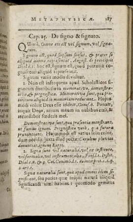 Cap. 25. De signo & signato.