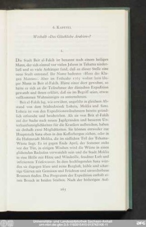 6. Kapitel Weshalb »Das Glückliche Arabien«?