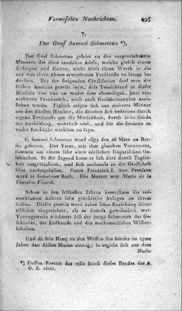 Der Graf Samuel Schmettau / v. Zimmermann