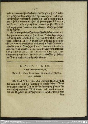 Classis Tertiae