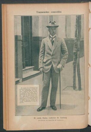 El conde Carlos Ludovico de Luxburg, Encargado de Negocios de Alemania - [Retrato] : Transeúntes conocidos
