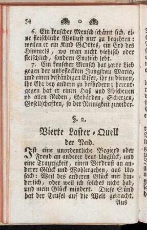 §. 2. Vierte Laster-Quell der Neid.
