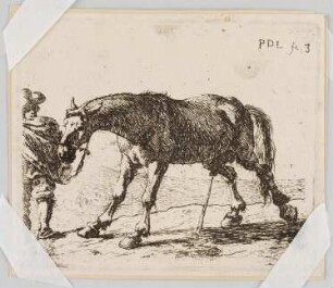 The set of the horses (6 Blatt): 3. The pissing horse