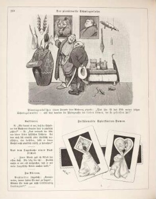 "Der pietätvoller Schwiegersohn" "Fashionable Spielkarten-Damen"