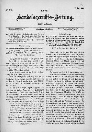 No. 10. 11. März 1871