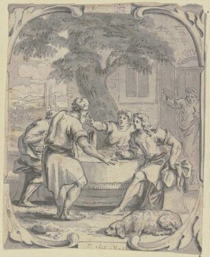 Abraham bewirtet die Engel