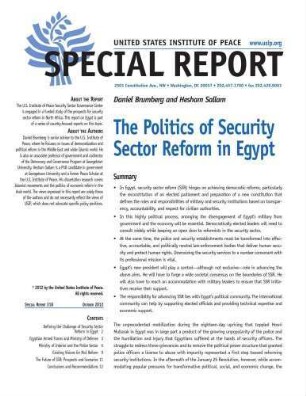 The politics of security sector reform in Egypt