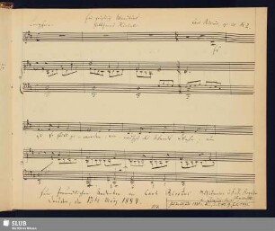 Riccius, Karl August; 1884 [Noten- und Texteintrag]