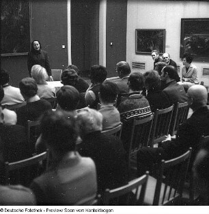 Hans Grundig Ehrung mit Lea, Jugendklub Staatliche Kunstsammlungen