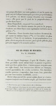 Sur les ovales de Descartes.