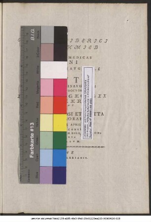 Caroli Friderici Kaltschmied H. T. Facvltatis Medicae Decani Programma Inavgvrale De Cicvta Dissertationi Inavgvrali ... Doctorandi Iohannis Georgii Nestleri Gothani De Virgine Chlorosi Et Gvtta Serena Laborante Fvtvro Die 2 Aprilis ... Disqvisitioni Svbiicienda Praemissvm